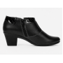 Botine dama negre din piele naturala box cu toc gros si fermoar lateral MV4NBOX